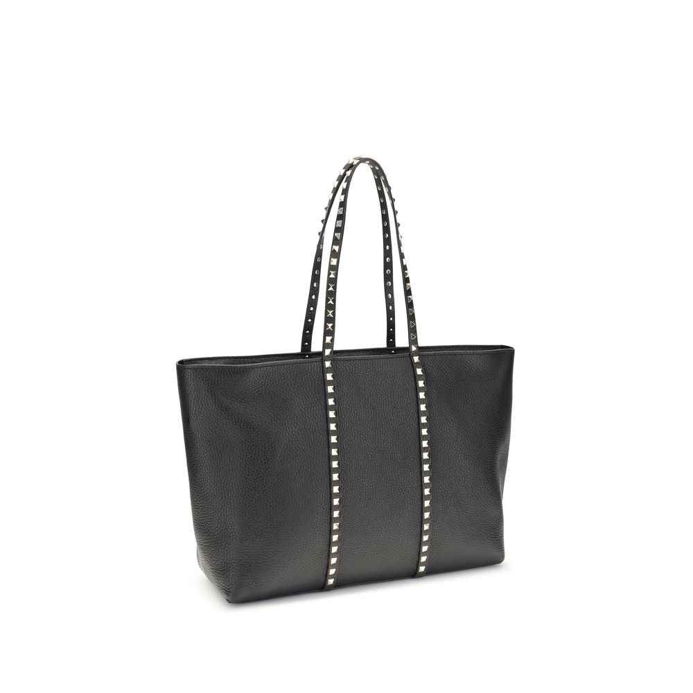 Valentino Garavani Black Calf Leather Bos Taurus Shoulder Bag