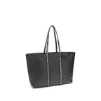 Valentino Garavani Black Calf Leather Bos Taurus Shoulder Bag