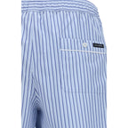 Dolce & Gabbana Blue Cotton Bermuda Shorts