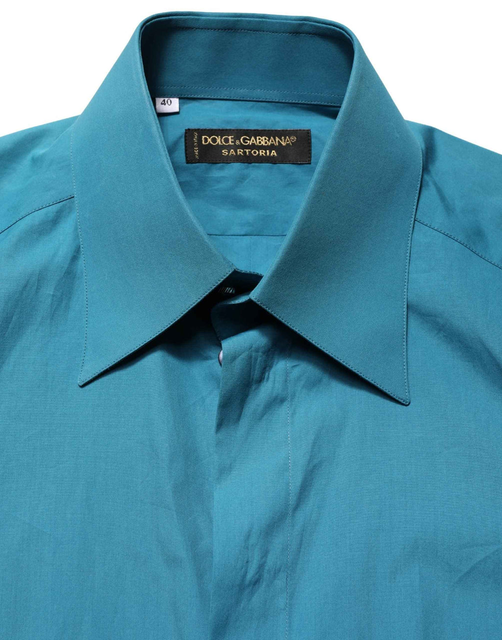 Dolce & Gabbana Blue SARTORIA Long Sleeve Cotton Dress Shirt