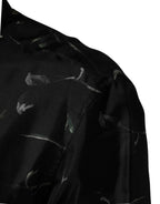 Dolce & Gabbana Black Floral Print Long Sleeves Casual Shirt