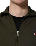 Aeronautica Militare MilitaryGreen HalfZip Sweatshirt Sweater