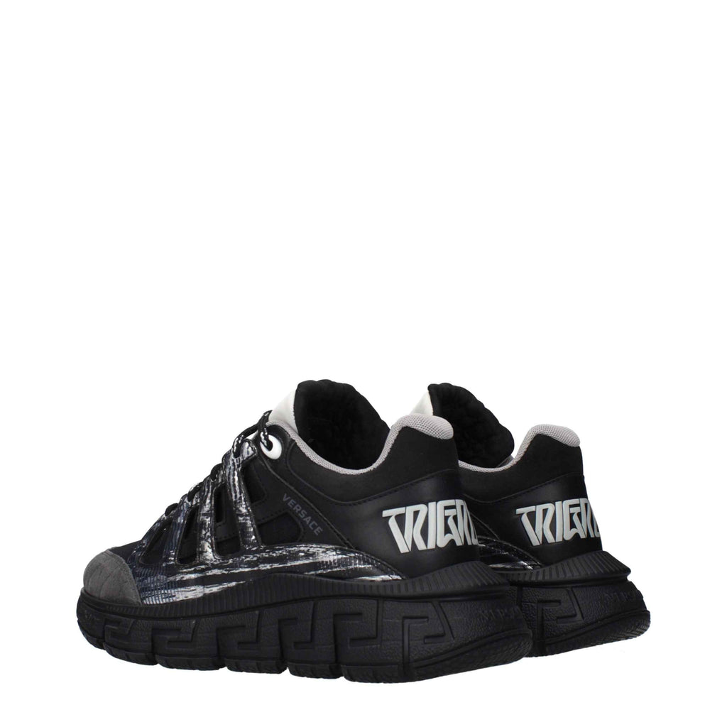 Versace Black Fabric Athletic Sneakers