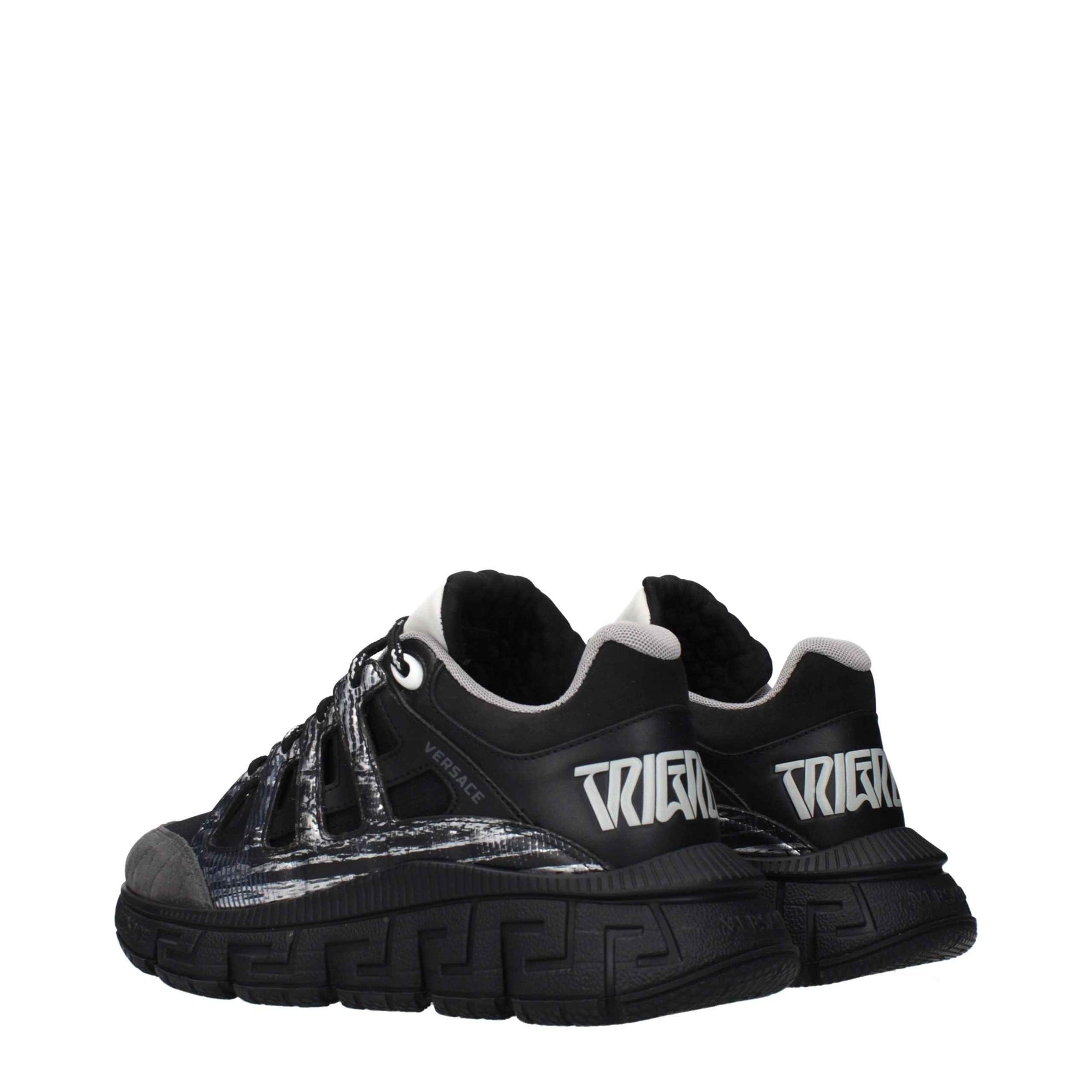Versace Black Fabric Athletic Sneakers