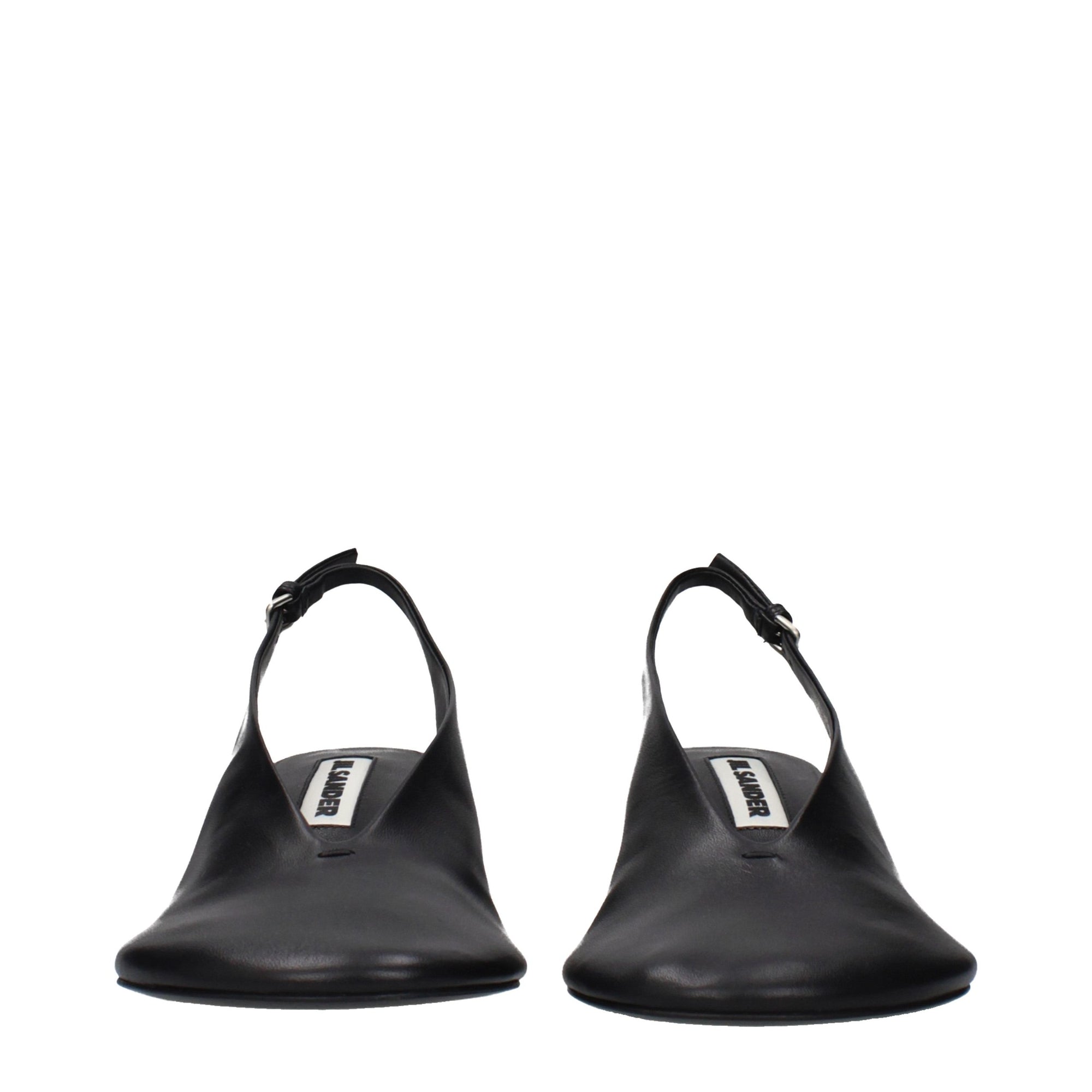 Jil Sander Black Leather High Heel Pumps