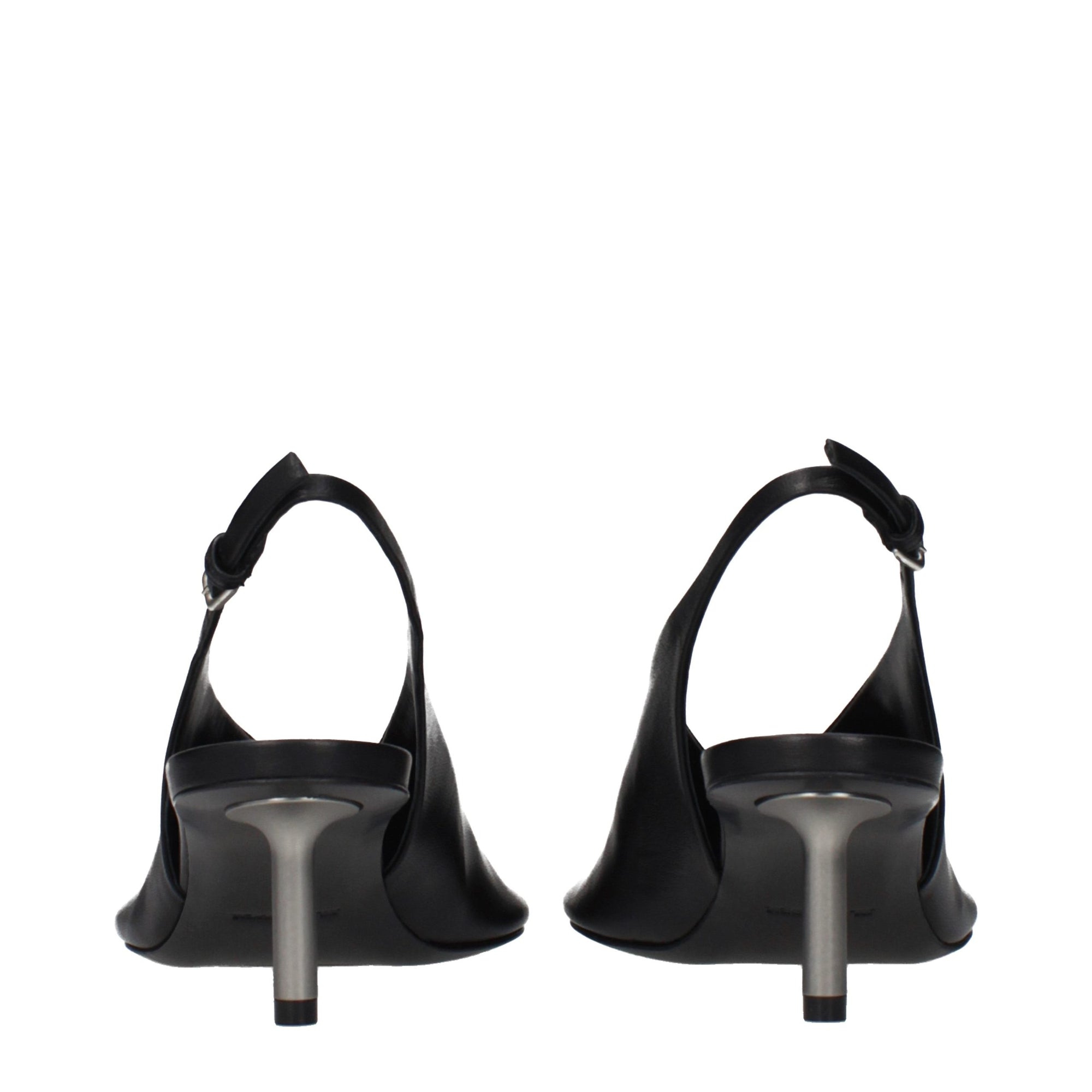 Jil Sander Black Leather High Heel Pumps