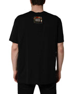 Dolce & Gabbana Black Camouflage Graphic Cotton Crewneck T-shirt