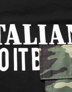 Dolce & Gabbana Black Camouflage Graphic Cotton Crewneck T-shirt