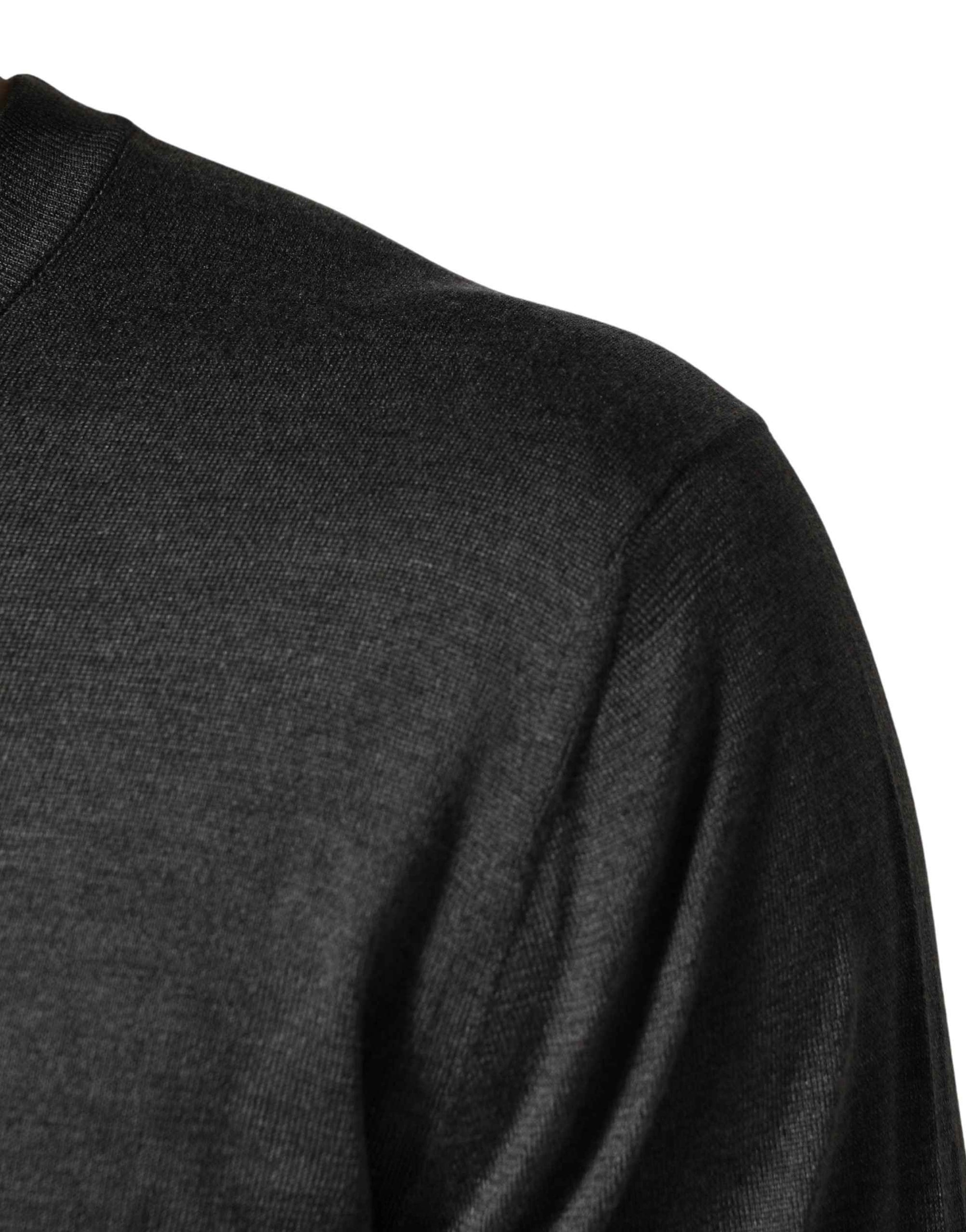 Dolce & Gabbana Gray Long Sleeves Crew Neck Pullover Sweater