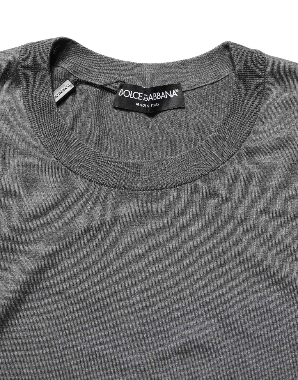Dolce & Gabbana Gray Long Sleeves Crew Neck Pullover Sweater