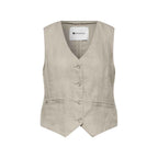 Street One Beige Linen Waistcoat