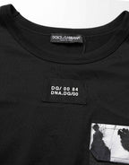Dolce & Gabbana Black Camouflage Pocket Oversized T-shirt