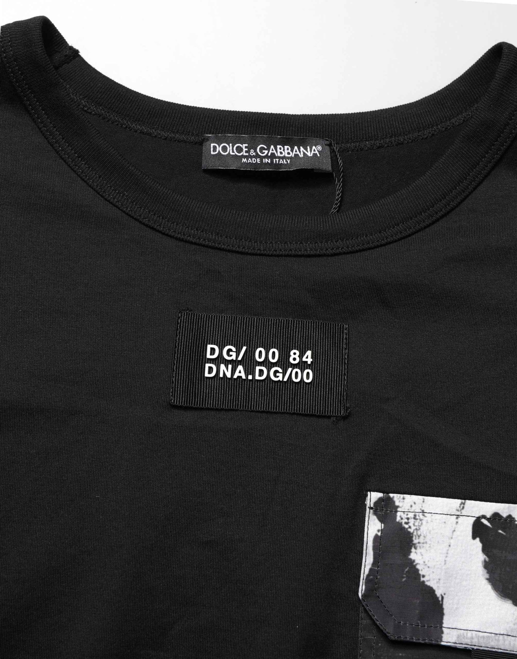 Dolce & Gabbana Black Camouflage Pocket Oversized T-shirt