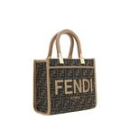 Fendi Brown Fabric Shoulder Bag