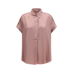 Brunello Cucinelli Multicolor Silk Shortsleeve Shirt
