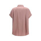 Brunello Cucinelli Multicolor Silk Shortsleeve Shirt