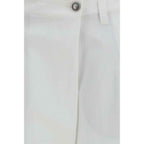 Brunello Cucinelli White Cotton Casual Pants