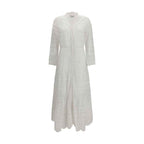 Marant Etoile White Cotton Casual Dress