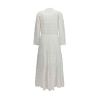 Marant Etoile White Cotton Casual Dress