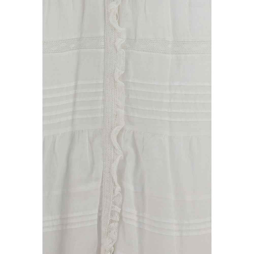 Marant Etoile White Cotton Casual Dress