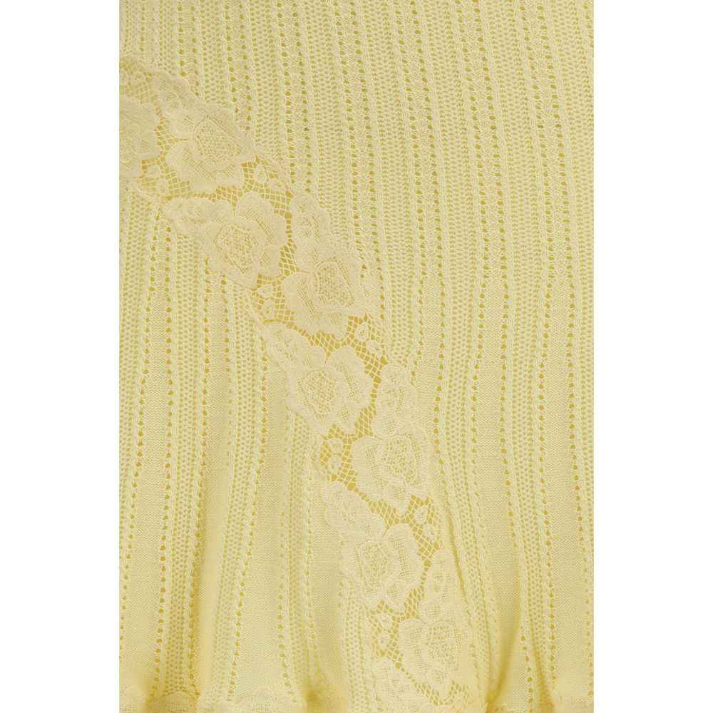 Self-Portrait Bicolor Viscose Mini Skirt
