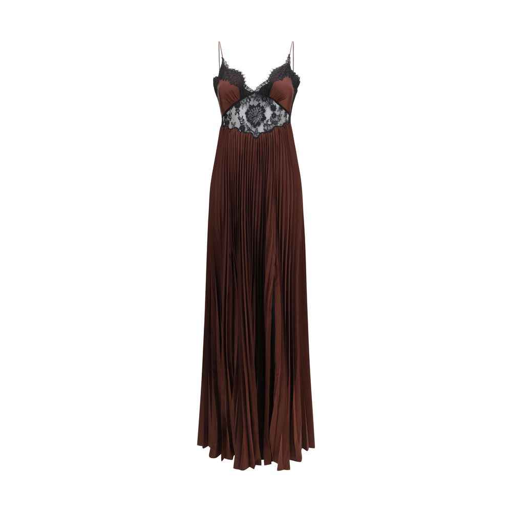 Self-Portrait Brown Polyester Casual Dress