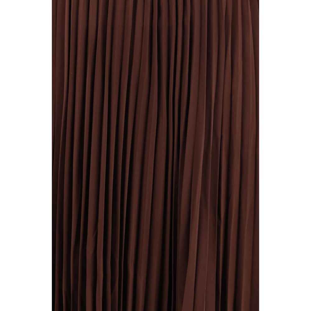 Self-Portrait Brown Polyester Casual Dress