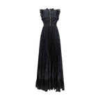 Self-Portrait Black Polyester Casual Dress