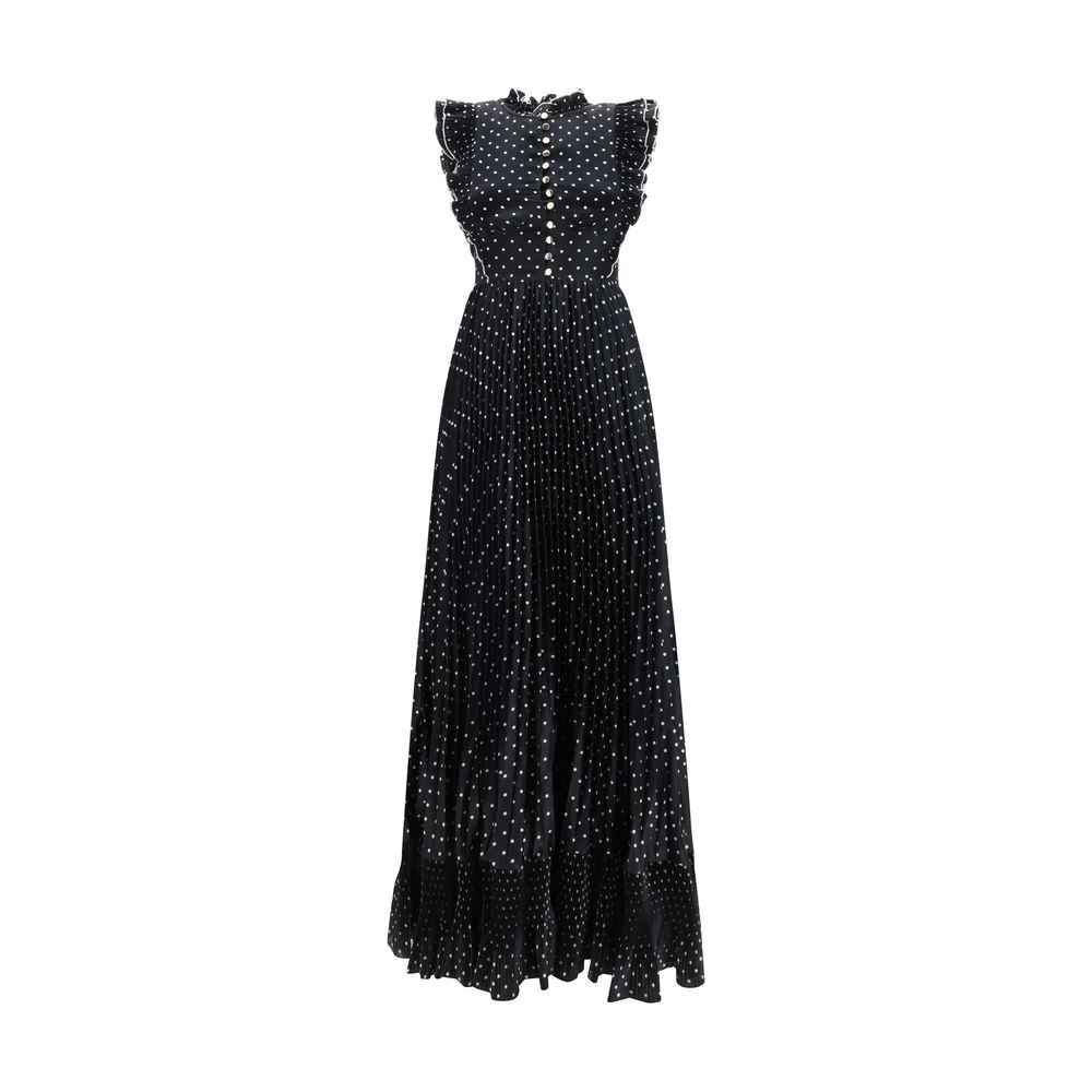Self-Portrait Black Polyester Casual Dress