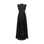 Self-Portrait Black Polyester Casual Dress