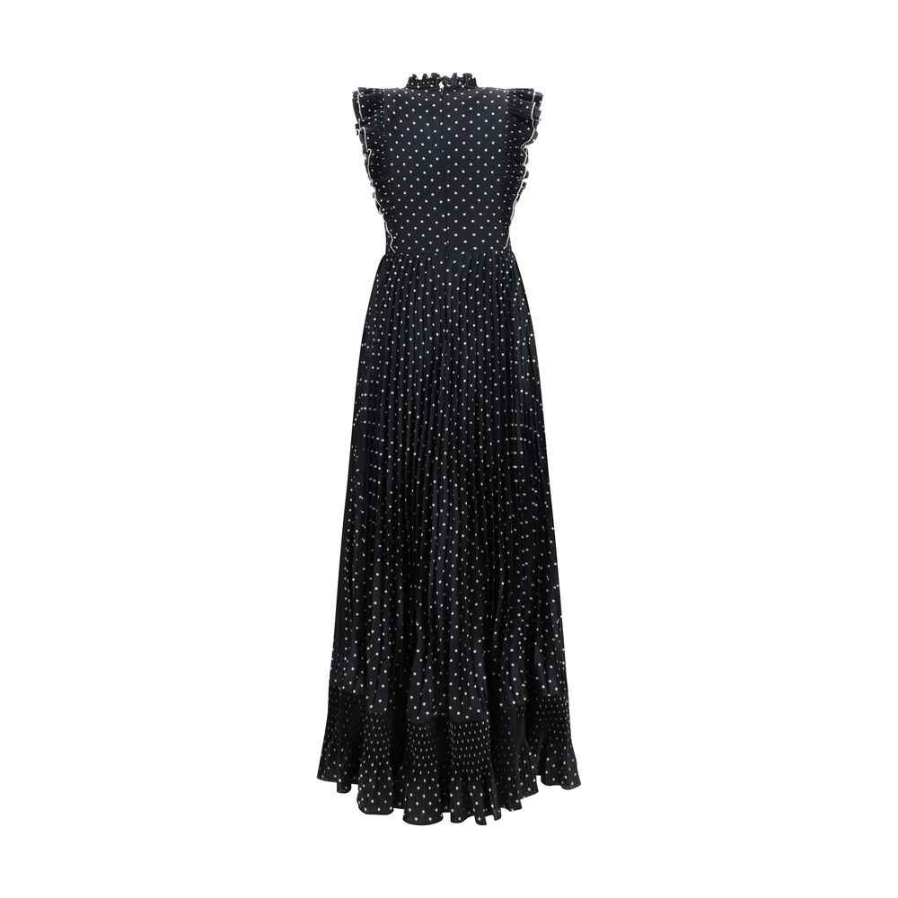 Self-Portrait Black Polyester Casual Dress