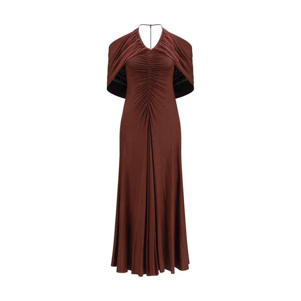 Self-Portrait Brown Viscose Casual Dress