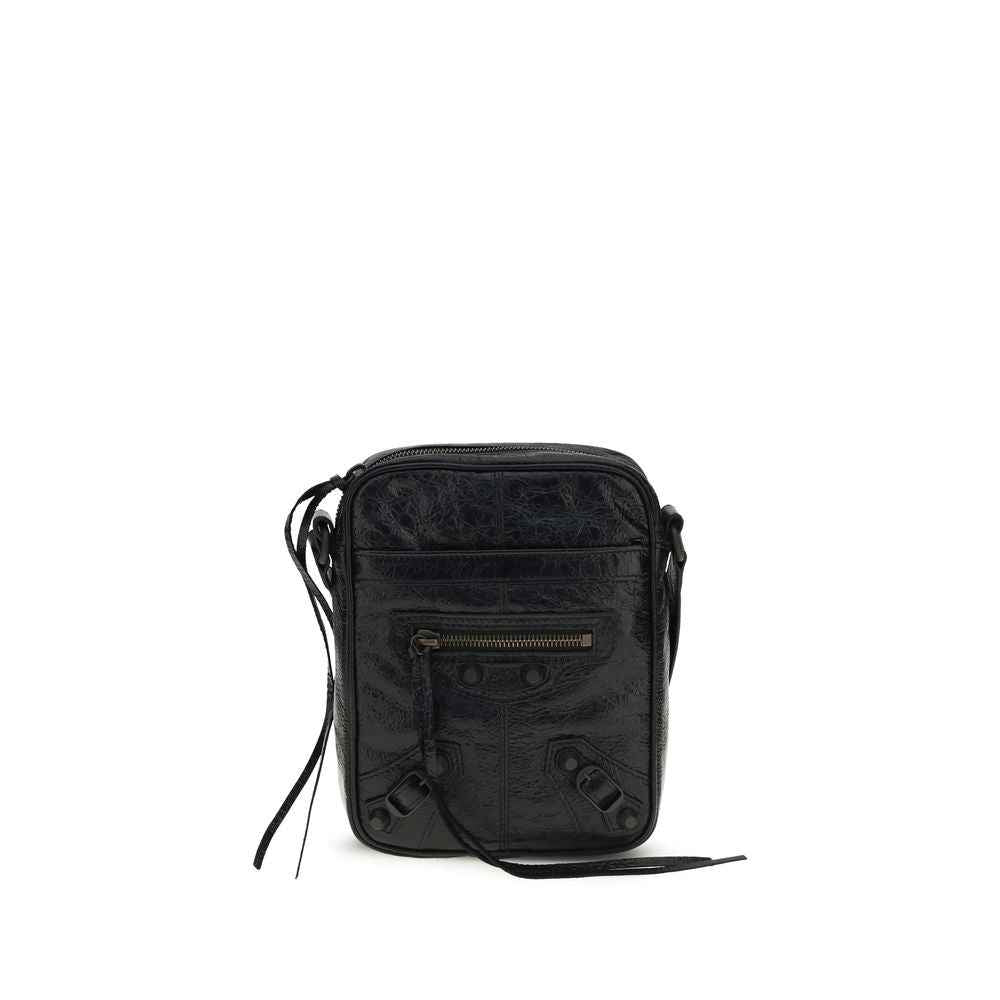 Balenciaga Black Lamb Ovis Aries Aries Shoulder Bag