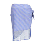 The Andamane Blue Cotton Midi Skirt