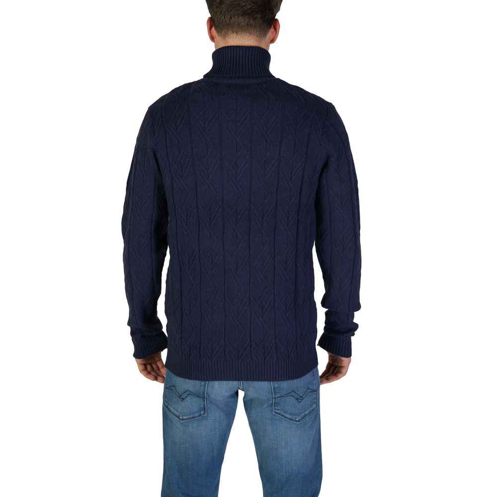 In My Hood Blue Polyester Turtleneck