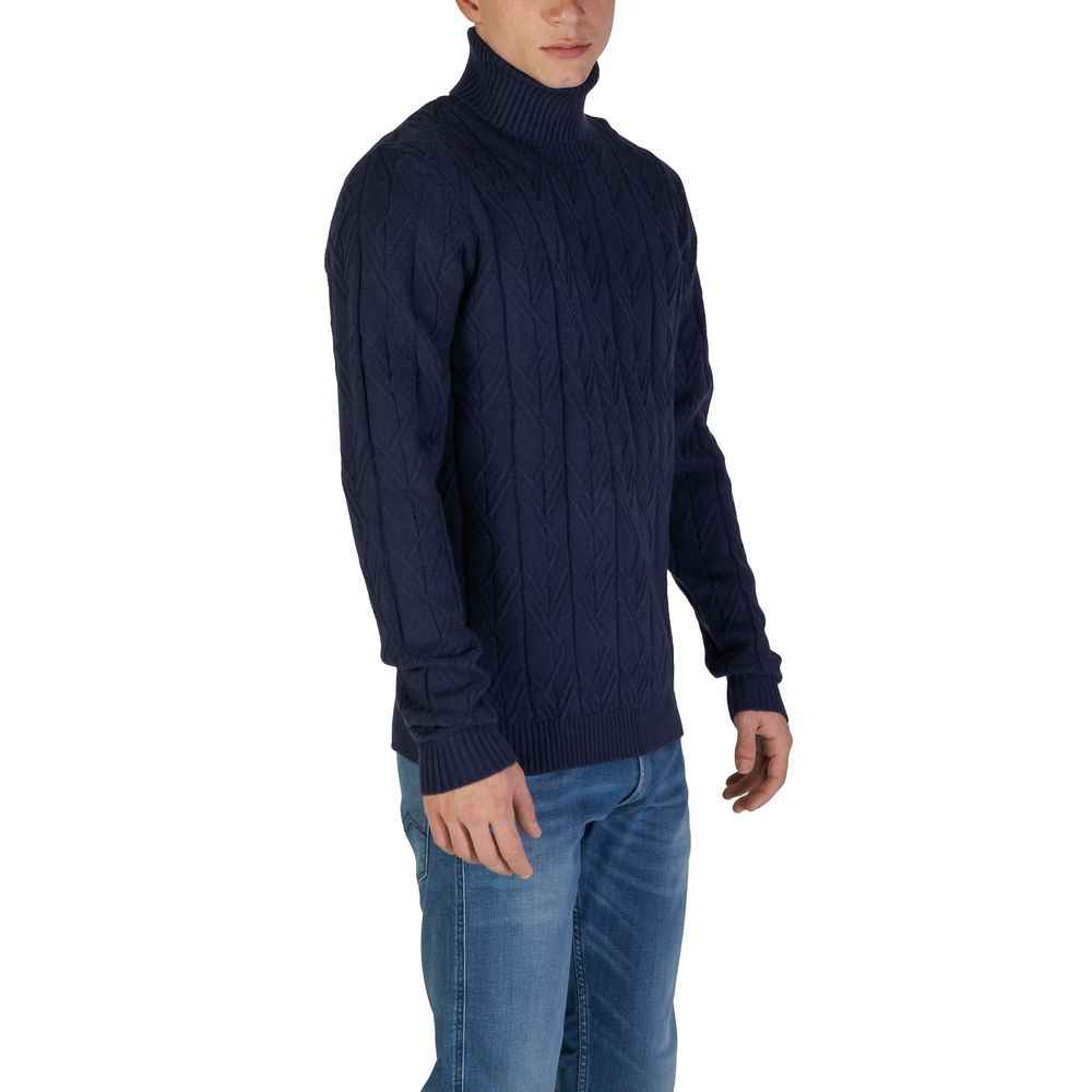 In My Hood Blue Polyester Turtleneck