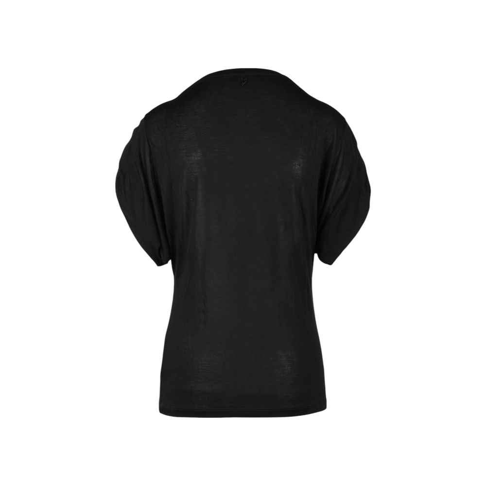 Dondup Black Viscose T-Shirt