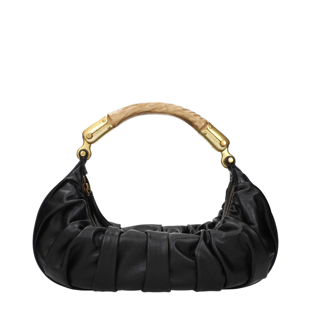Balmain Black Leather Handbag