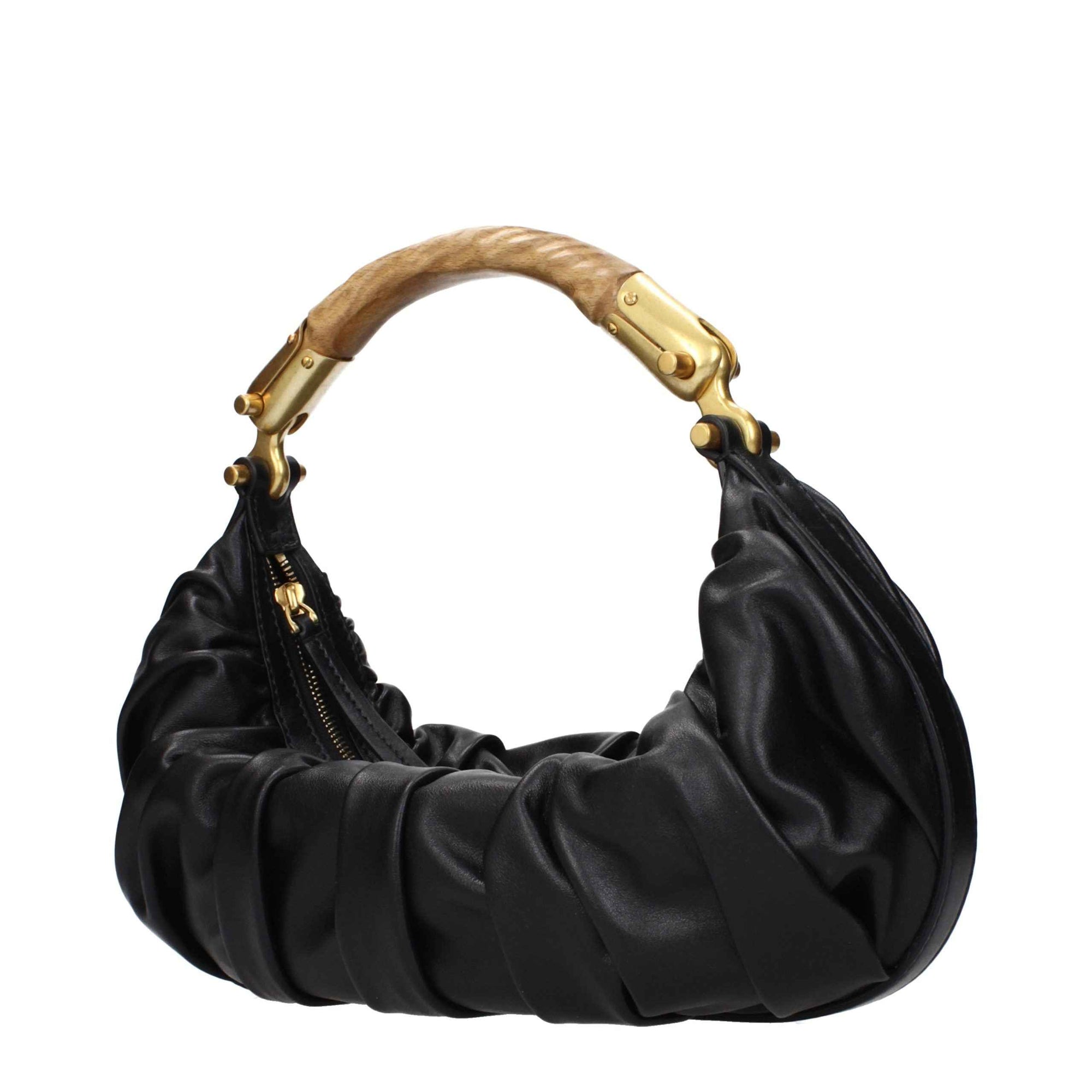 Balmain Black Leather Handbag