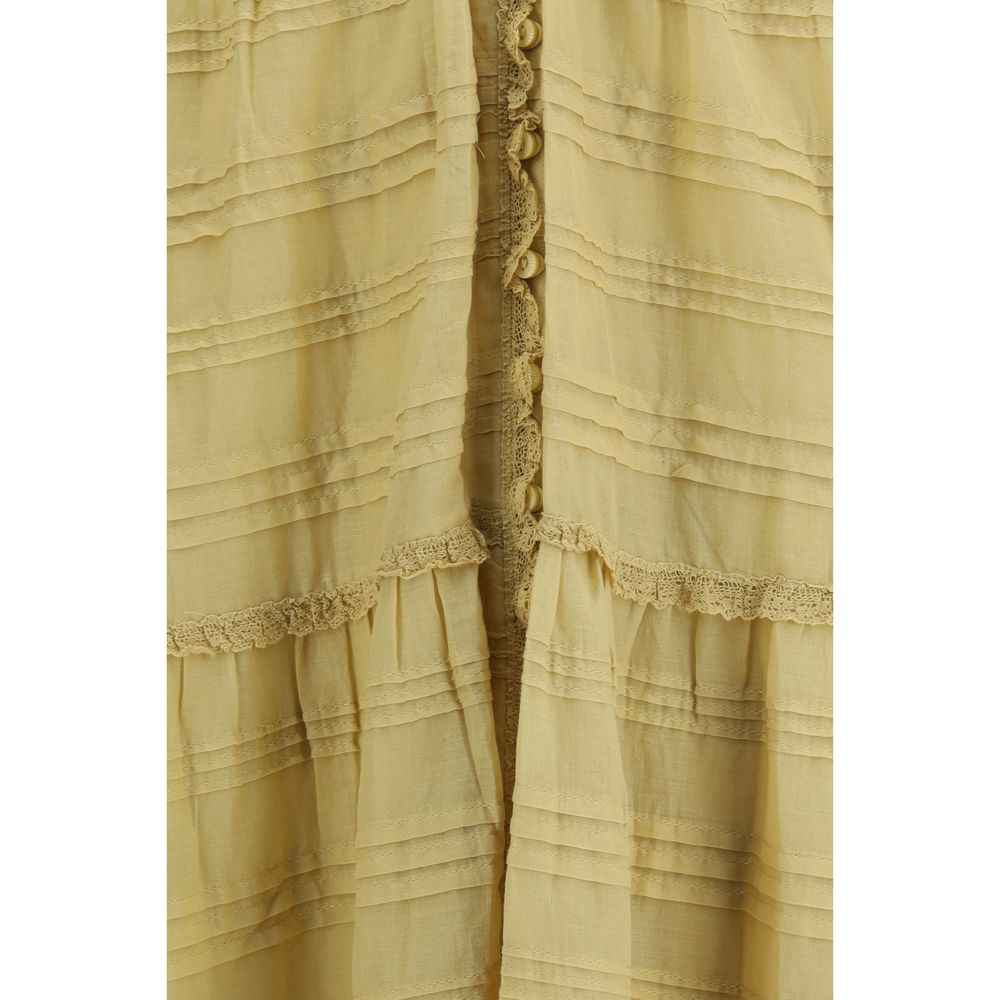 Marant Etoile Beige Cotton Casual Dress