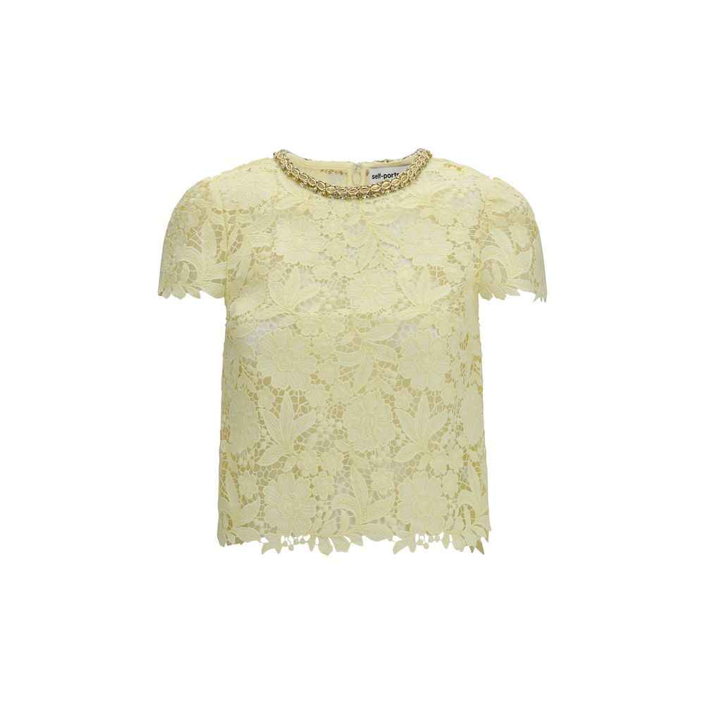 Self-Portrait Bicolor Polyester Blouse