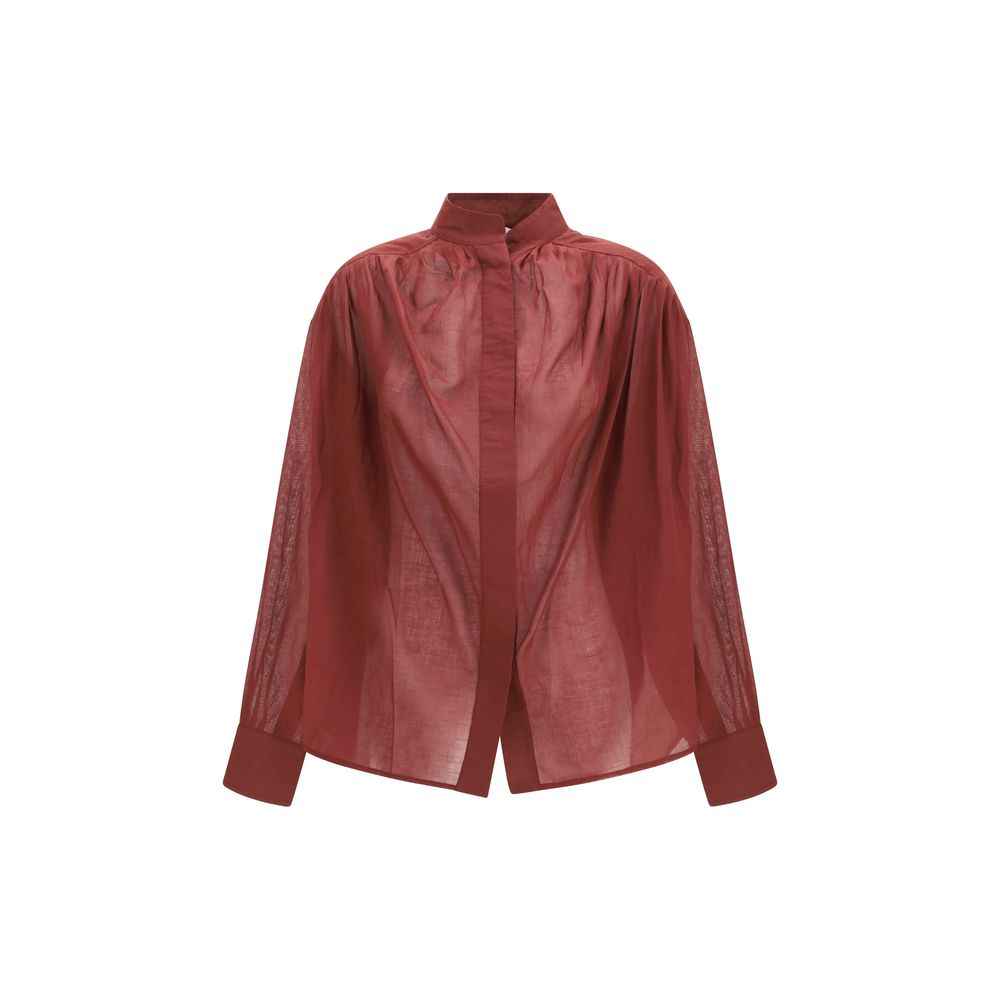 The Andamane Bordeaux Cotton Shirt