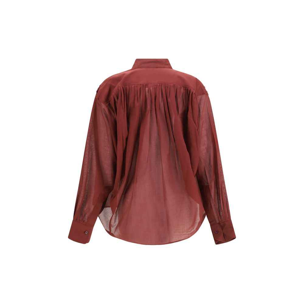 The Andamane Bordeaux Cotton Shirt