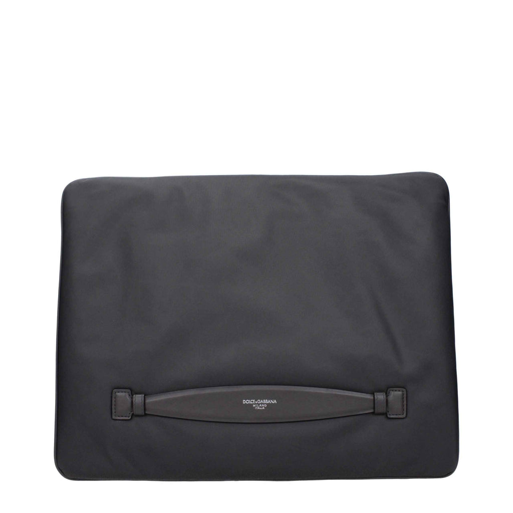 Dolce & Gabbana Gray Fabric Clutch Bag