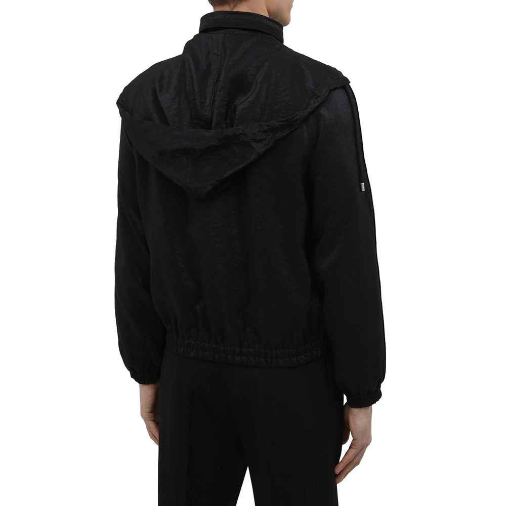 Saint Laurent Black Polyamide Bomber