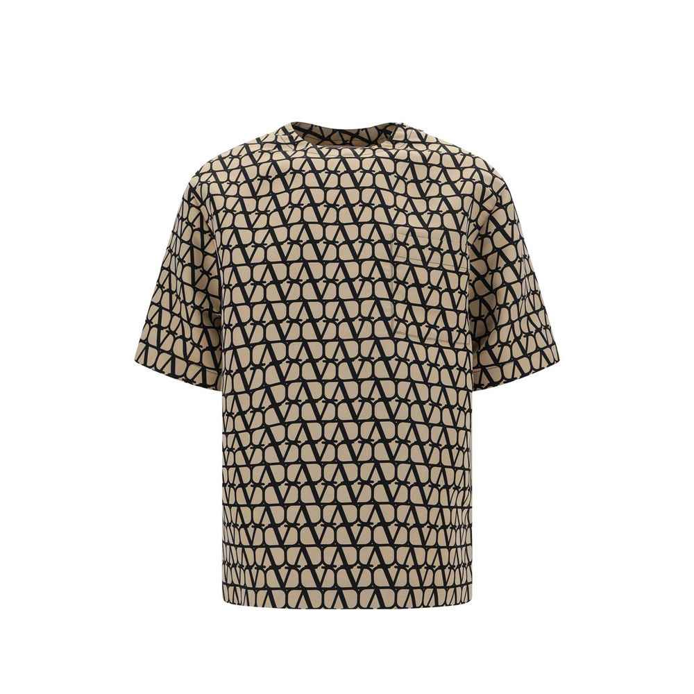 Valentino Brown Silk T-Shirt