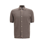 Brunello Cucinelli Brown Cotton Shortsleeve Shirt