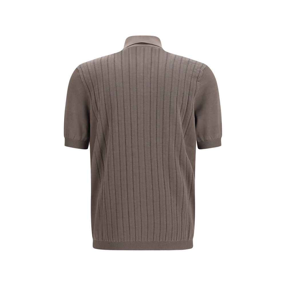 Brunello Cucinelli Brown Cotton Shortsleeve Shirt