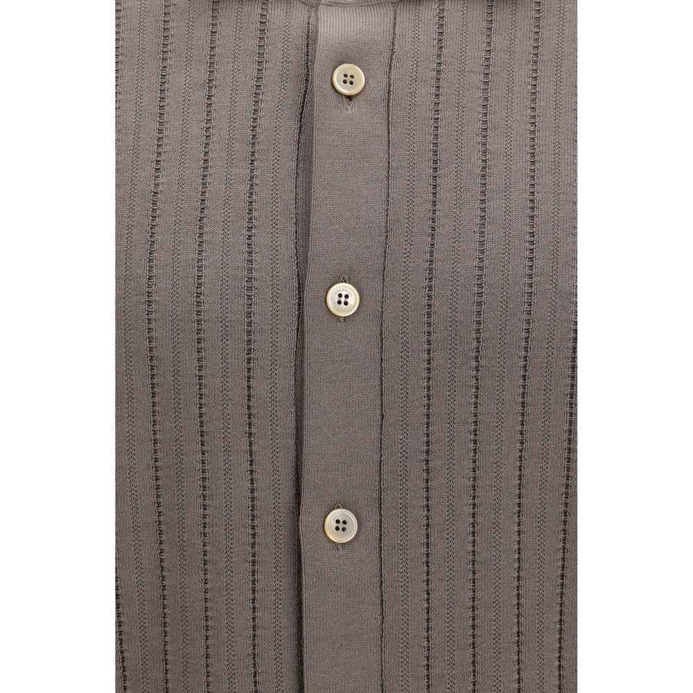 Brunello Cucinelli Brown Cotton Shortsleeve Shirt