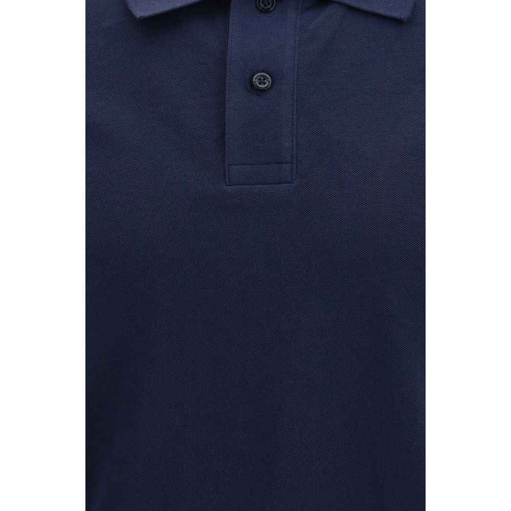 Moose Knuckles Blue Cotton Polo Shirt